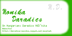 monika daradics business card